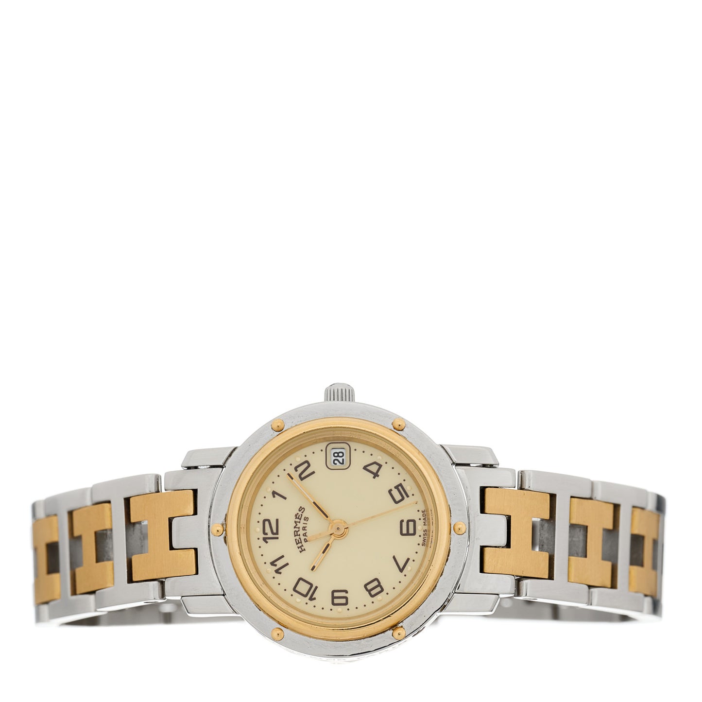 Stainless Steel 24mm Clipper Quartz Watch Gold