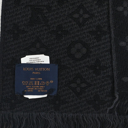 Louis Vuitton Wool Monogram Classic Scarf Black 5 of 6