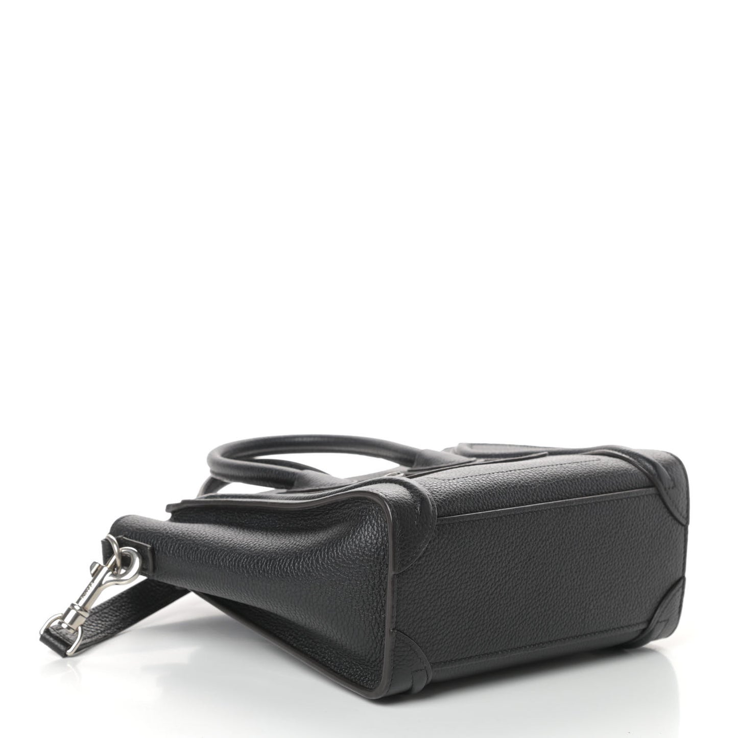 Drummed Calfskin Nano Luggage Black