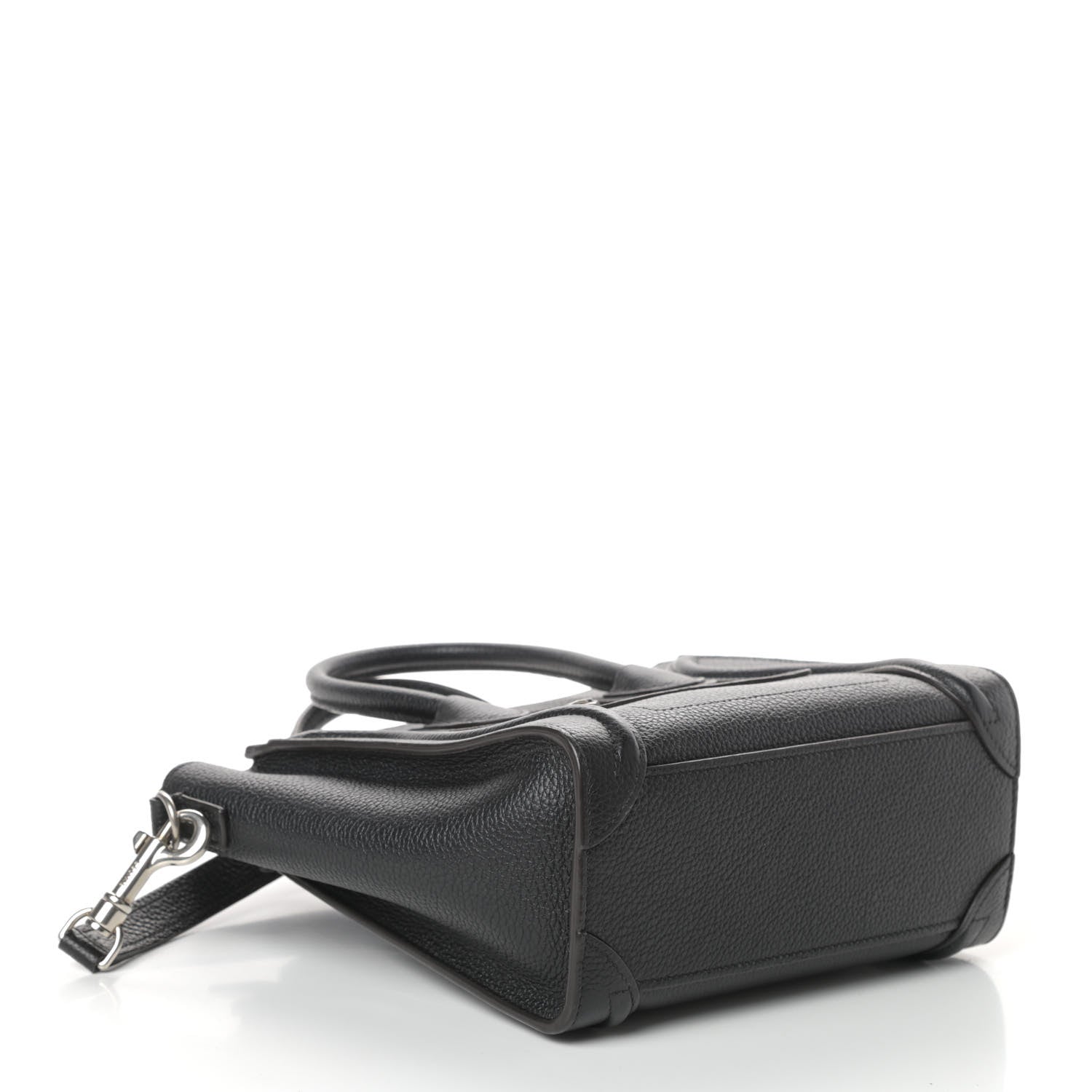Celine Drummed Calfskin Nano Luggage Black 4 of 9