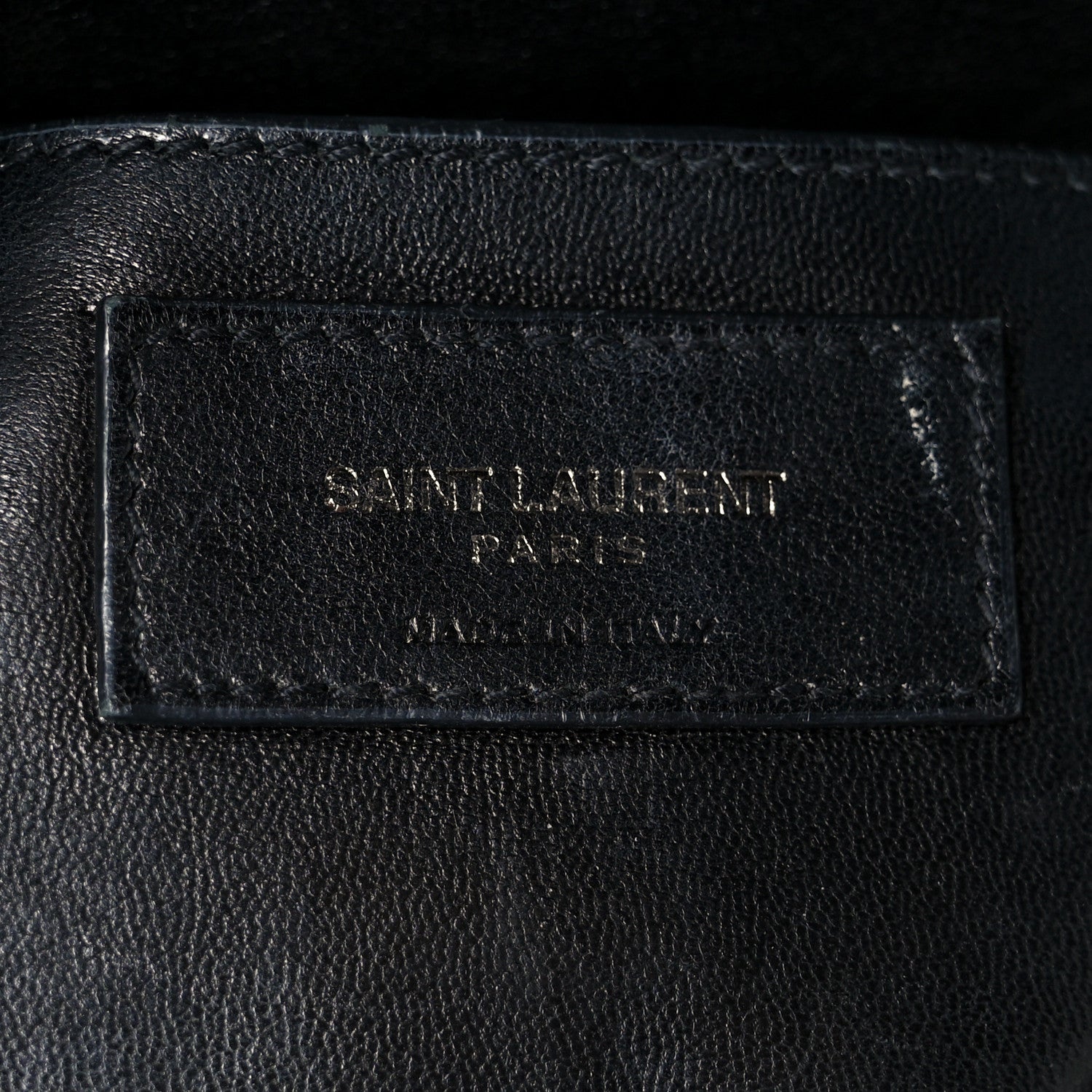 Saint Laurent Sheepskin Matelasse Chevron Monogram Medium College Bag Black 6 of 11