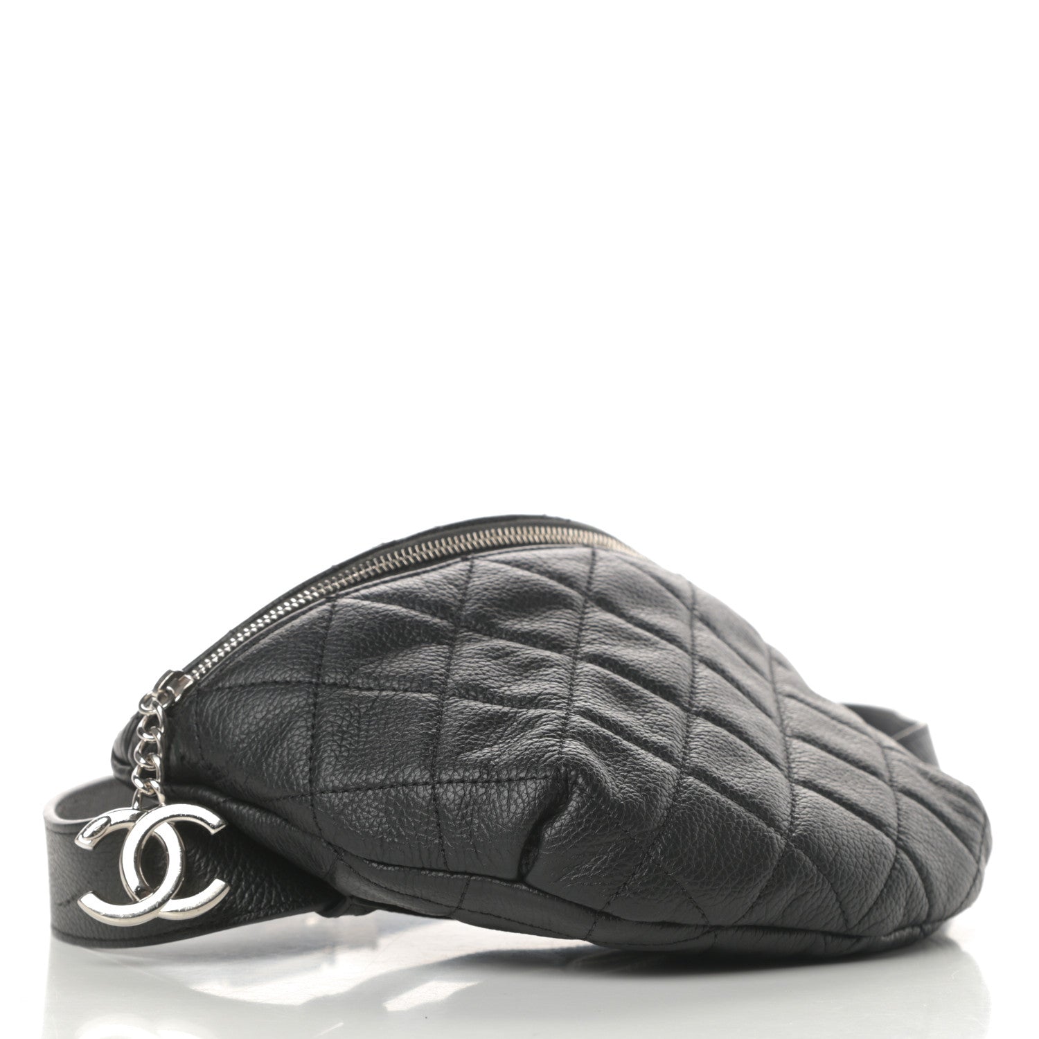 Chanel Grained Calfskin Quilted Waist Belt Bag Black 4 of 11