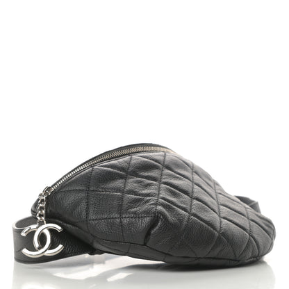 Chanel Grained Calfskin Quilted Waist Belt Bag Black 4 of 11