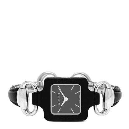Gucci Stainless Steel Calfskin 25mm Firenze 1921 Horsebit Quartz Watch Black 2 of 4