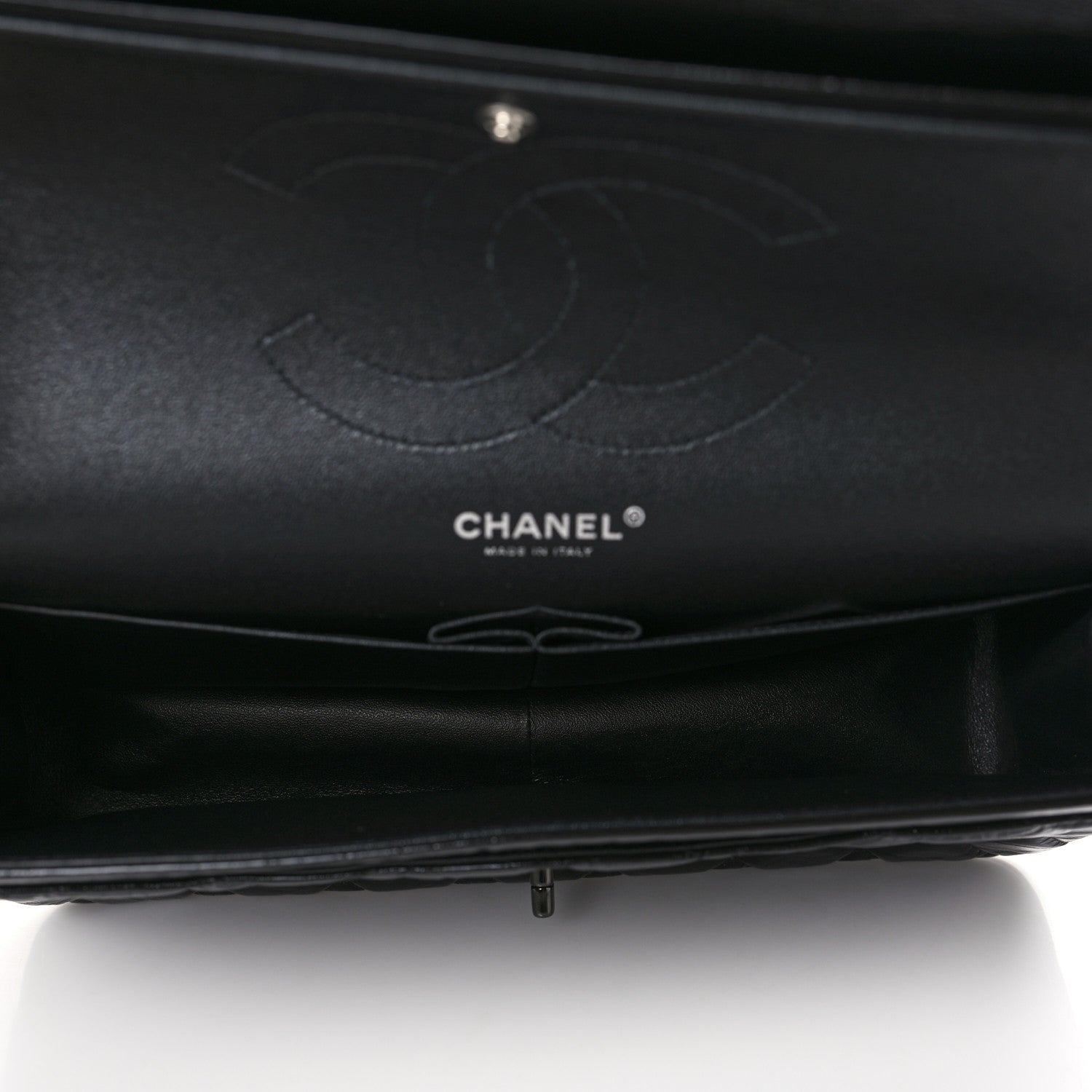 Chanel Shiny Distressed Calfskin Quilted Jumbo Double Flap So Black 4 of 8