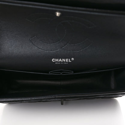 Chanel Shiny Distressed Calfskin Quilted Jumbo Double Flap So Black 4 of 8