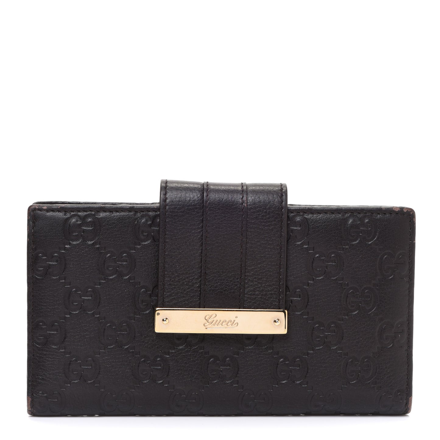 Guccissima Ladies Web Long Wallet Black