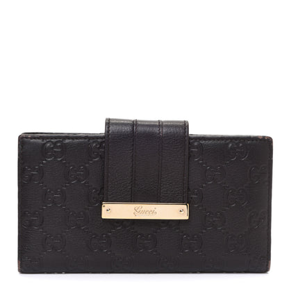 Gucci Guccissima Ladies Web Long Wallet Black 1 of 13