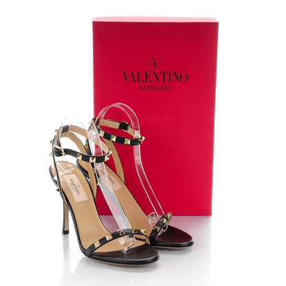Valentino Garavani Nappa Rockstud Ankle Strap 100mm Sandals 36.5 Black 7 of 7