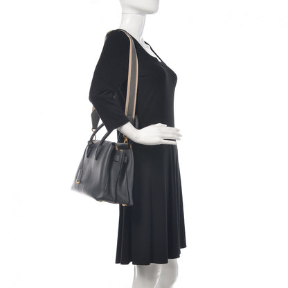 MCM Grained Calfskin Medium Milla Tote Phantom Grey 2 of 12