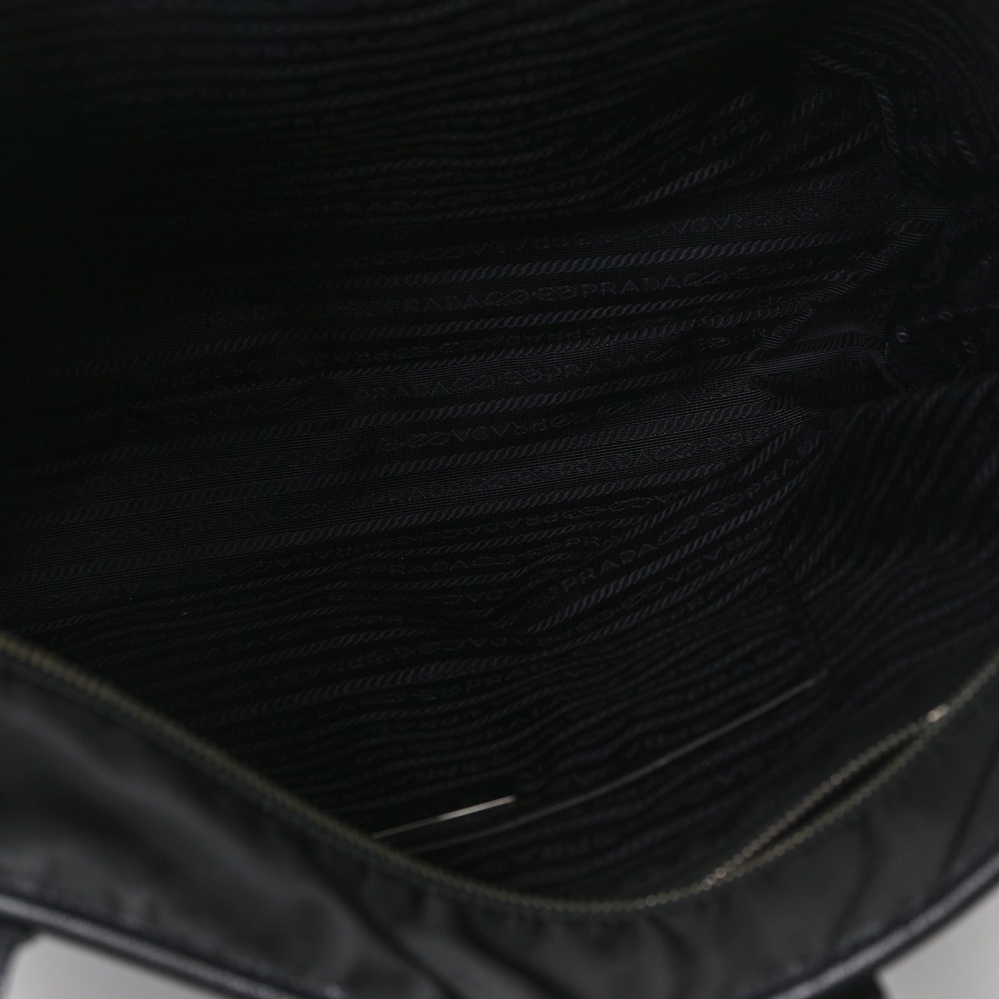 Tessuto Nylon Saffiano Shopping Tote Black