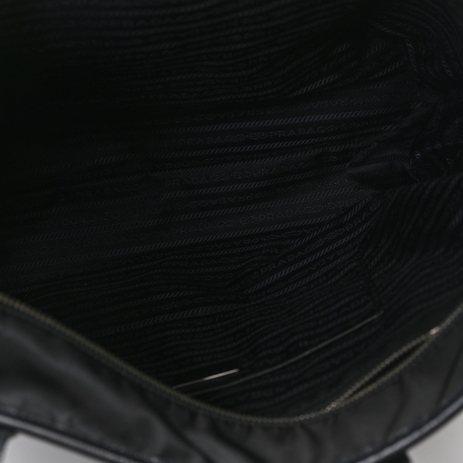 Prada Tessuto Nylon Saffiano Shopping Tote Black 5 of 11