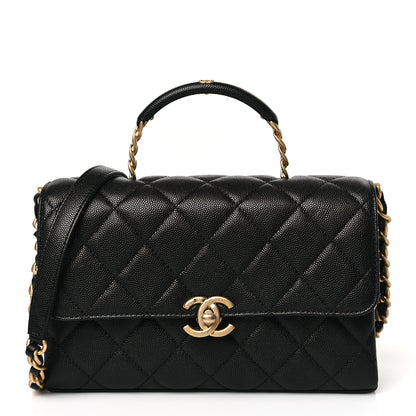 Chanel Caviar Quilted Medium Carry Me Top Handle Flap Black 1 of 9
