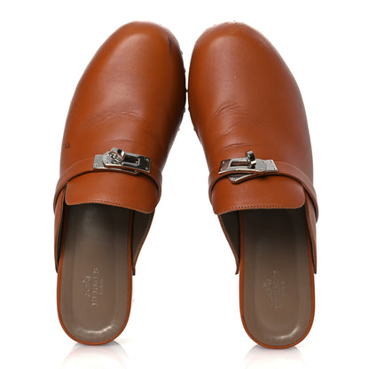 Hermes Heritage Calfskin Carlotta Mules 39 Naturel 2 of 13