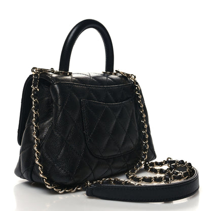 Chanel Caviar Quilted Extra Mini Coco Handle Flap Black 2 of 9