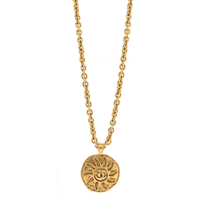 Chanel CC Medallion Long Chain Necklace Gold 1 of 7