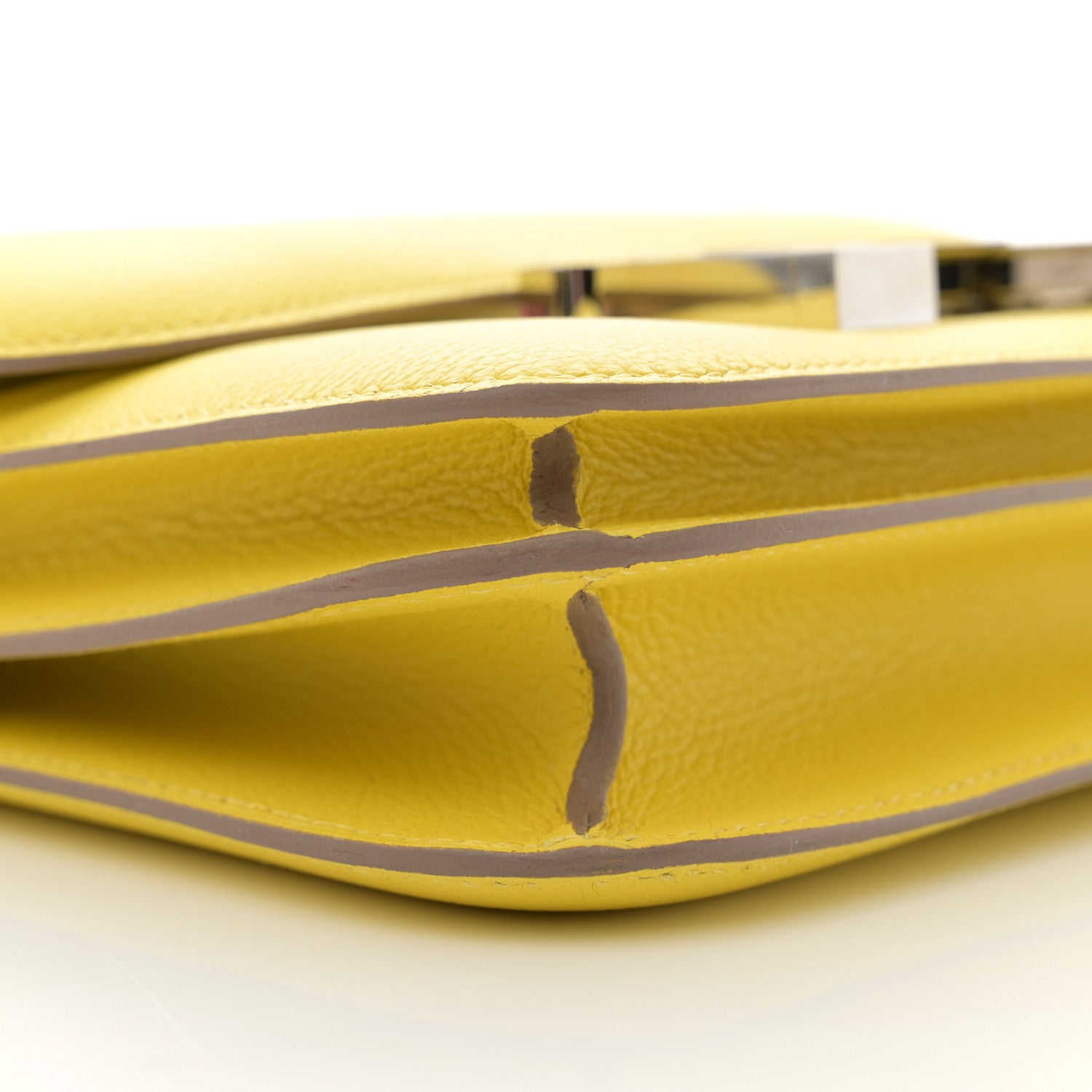 Hermes Evercolor Shiny Alligator Constance 18 Lime Miel 9 of 11