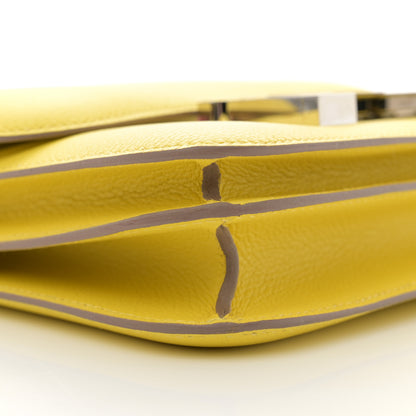 Hermes Evercolor Shiny Alligator Constance 18 Lime Miel 9 of 11