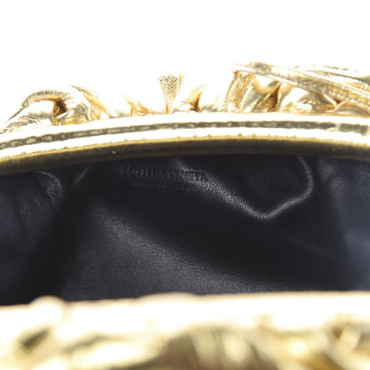 Bottega Veneta Metallic Bark Calfskin The Mini Pouch Gold 6 of 9