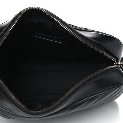 Saint Laurent Calfskin Matelasse Monogram Lou Camera Bag Black 4 of 9