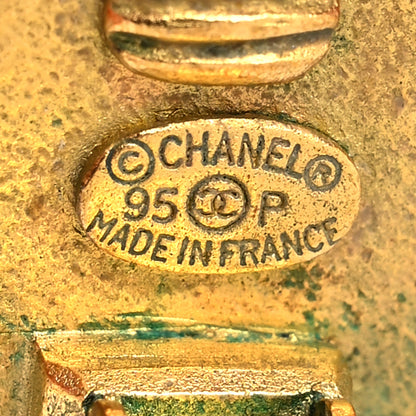 Chanel CC Frog Clip On Earrings Gold 4 of 4