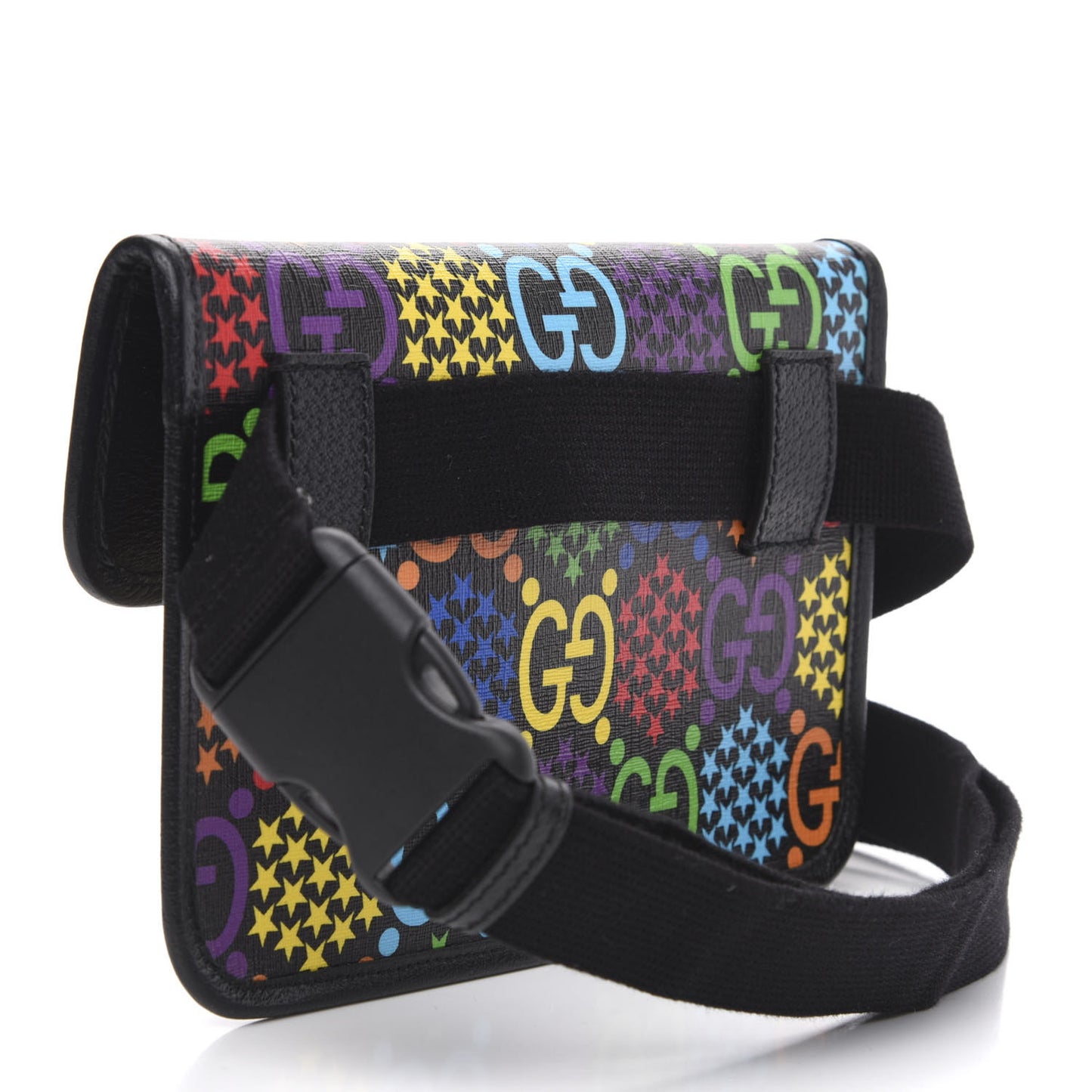 GG Supreme Monogram Psychedelic Slim Belt Bag Black