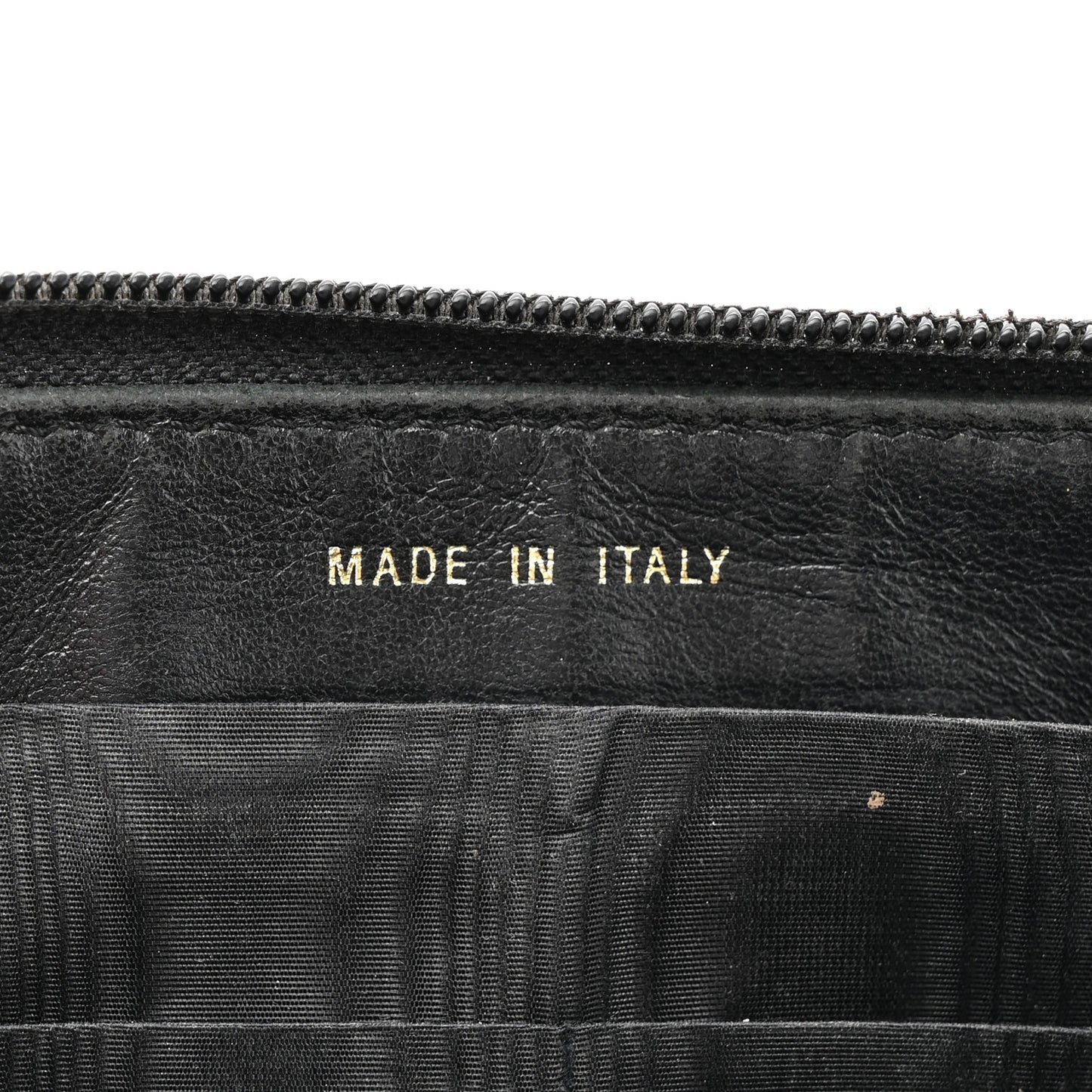 Caviar CC Timeless Large Zip Around Wallet Black