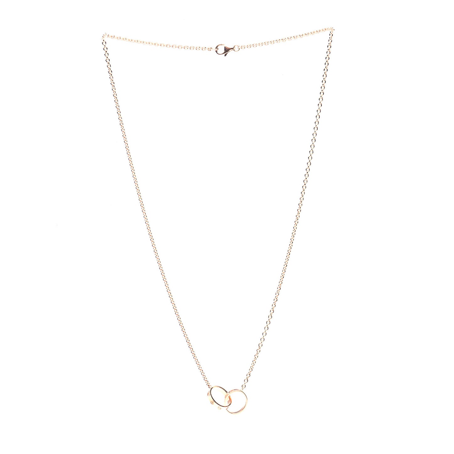 18K Pink Gold Interlocking LOVE Necklace