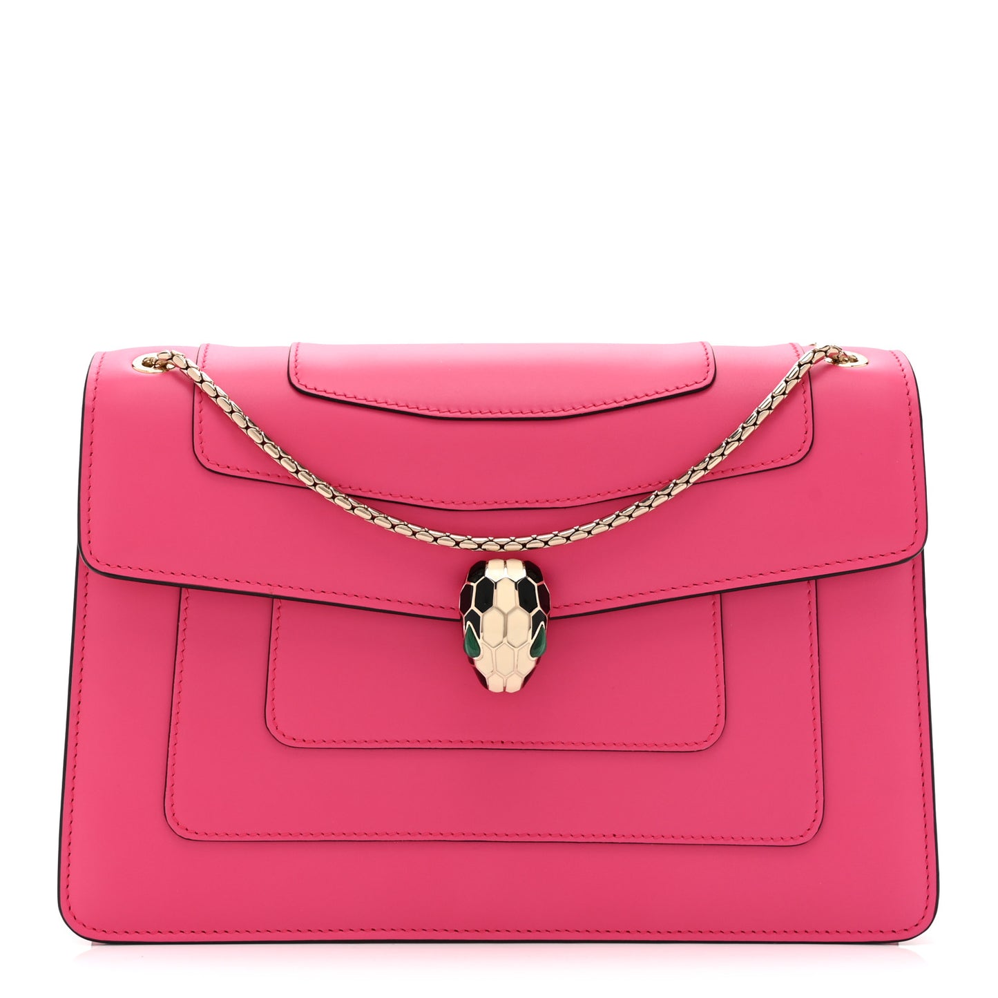 Calfskin Serpenti Forever Shoulder Bag Pink
