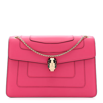 Bulgari Calfskin Serpenti Forever Shoulder Bag Pink 1 of 11