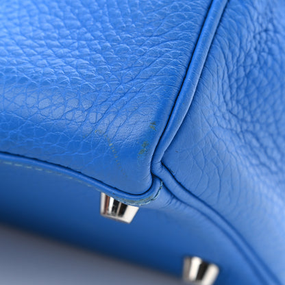 Hermes Taurillon Clemence Kelly Retourne 32 Bleu Hydra 10 of 14