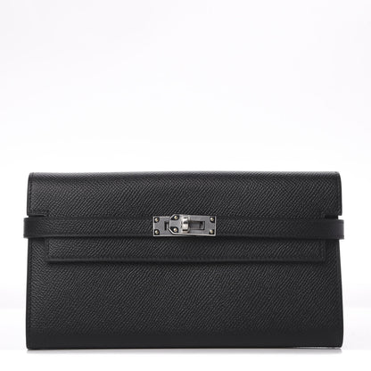 Hermes Epsom Kelly Longue Wallet Black 1 of 9