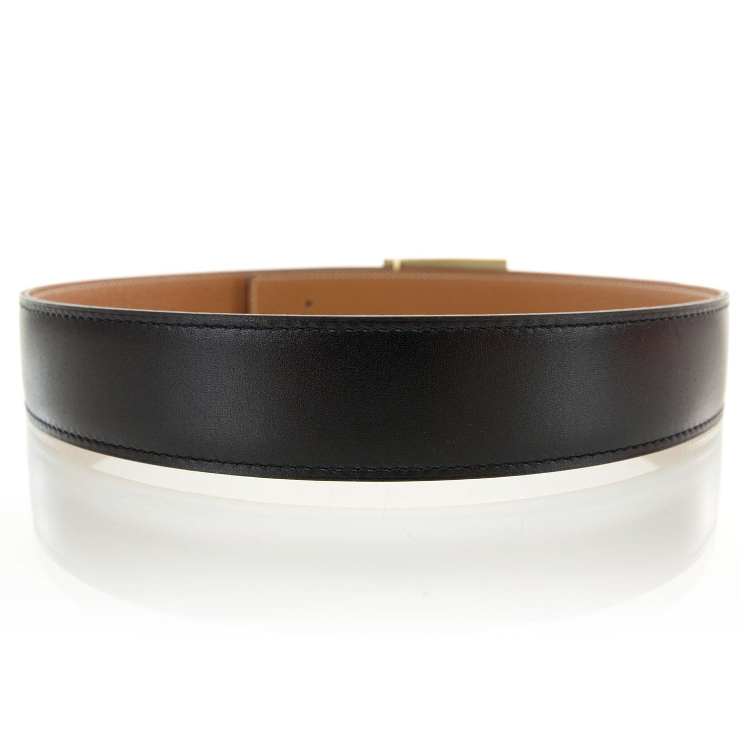 Collier De Chien Reversible Belt 80 Black Gold