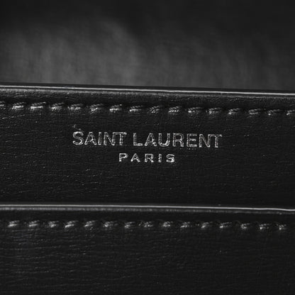 Saint Laurent Smooth Calfskin Medium Monogram Sunset Satchel Black 6 of 10