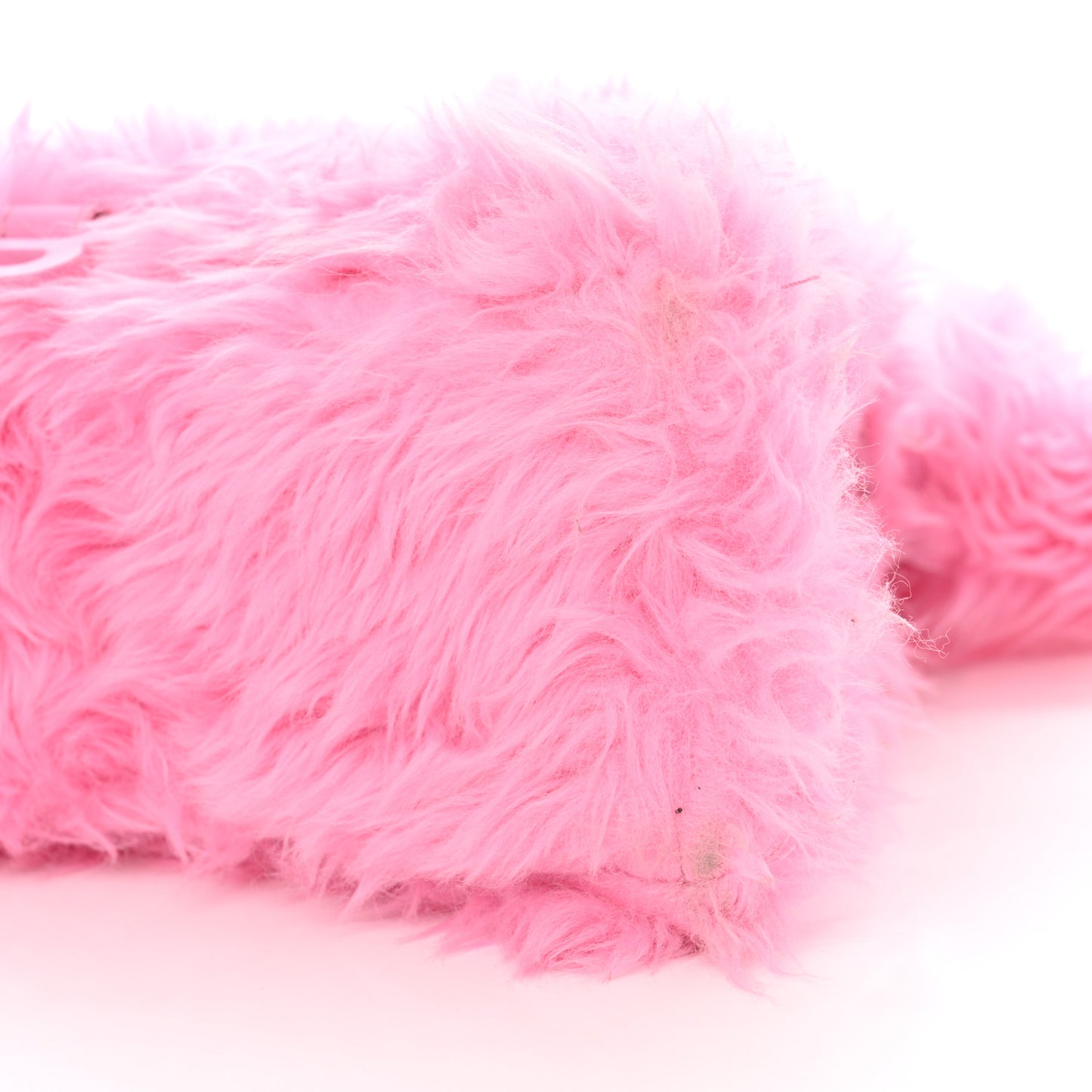 Faux Fur Medium Fluffy Hourglass Top Handle Bag Pink