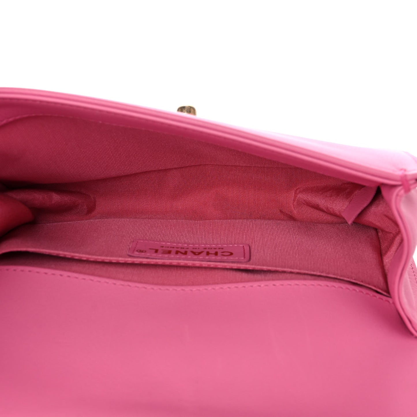 Calfskin Quilted Small Boy Flap Pink