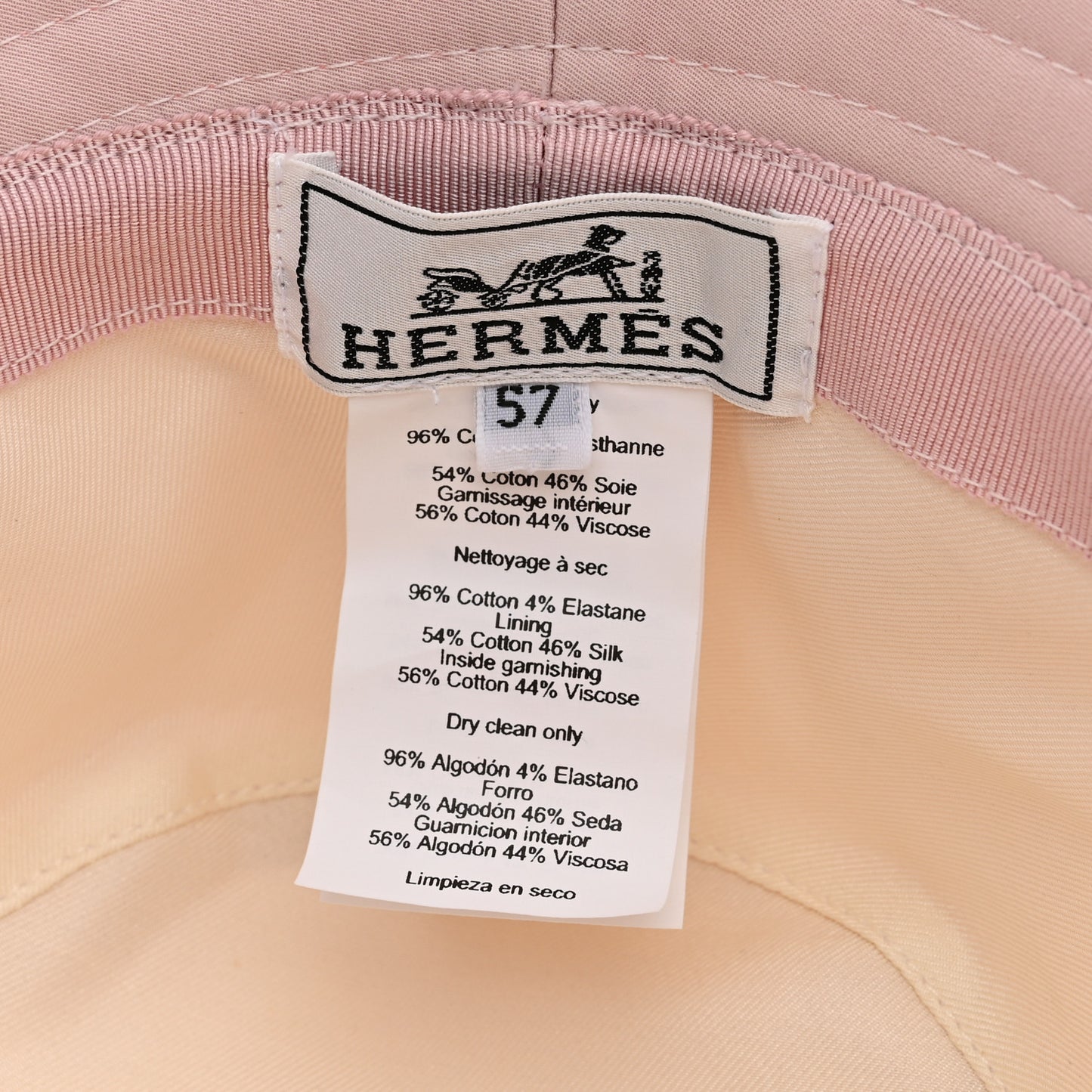 Cotton Harper H Nautic Bucket Hat 57 Rose Sepia