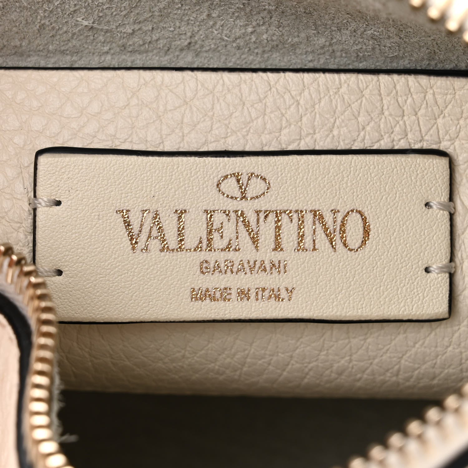 Valentino Garavani Pebbled Calfskin Enamel Monochrome Small Rockstud Flip Lock Shoulder Bag Light Ivory 6 of 9
