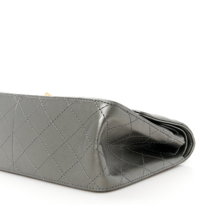 Chanel Metallic Calfskin Quilted 2.55 Reissue 226 Flap Charcoal 11 of 12
