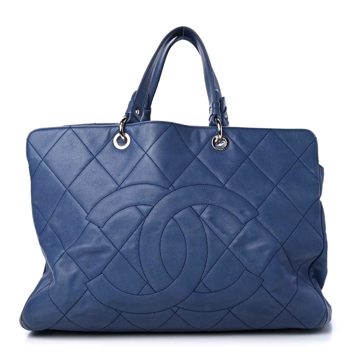 Chanel Caviar Quilted XL Tote Blue 1 of 4