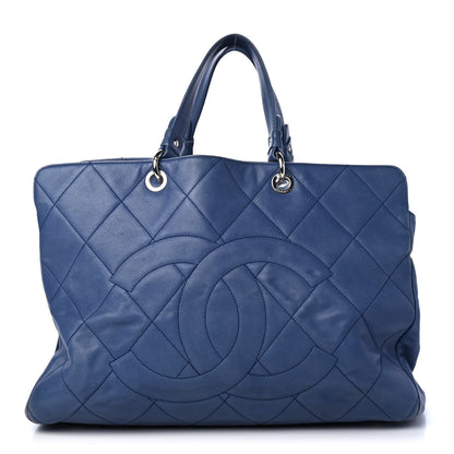 Chanel Caviar Quilted XL Tote Blue 1 of 4