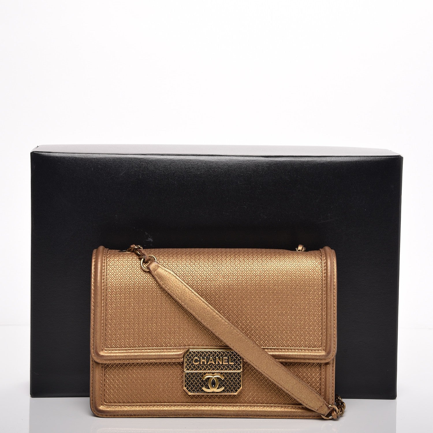 Chanel Metallic Calfskin Micro Retro Flap Gold 7 of 7