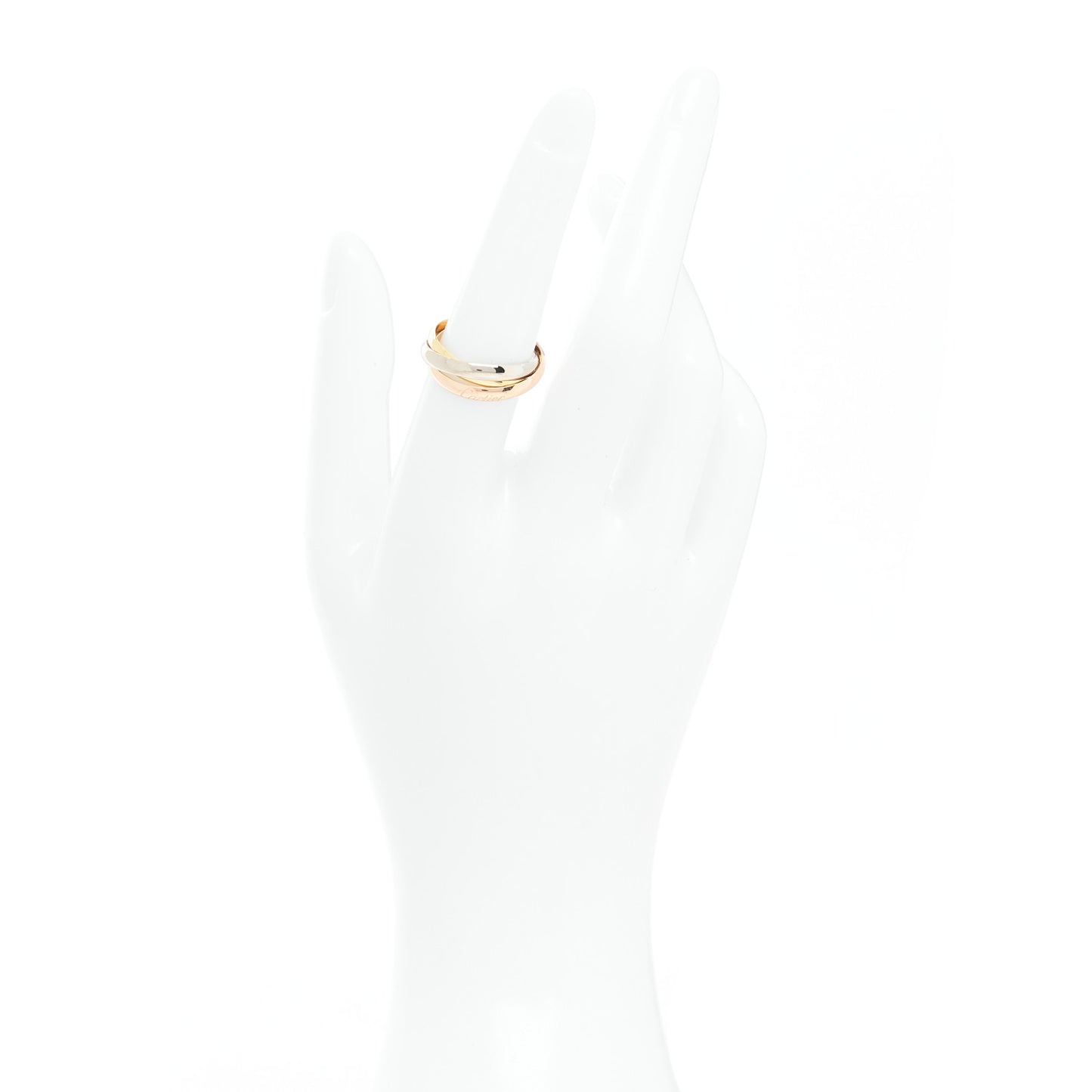 18k Pink Yellow White Gold Small Trinity Ring 53 6.5