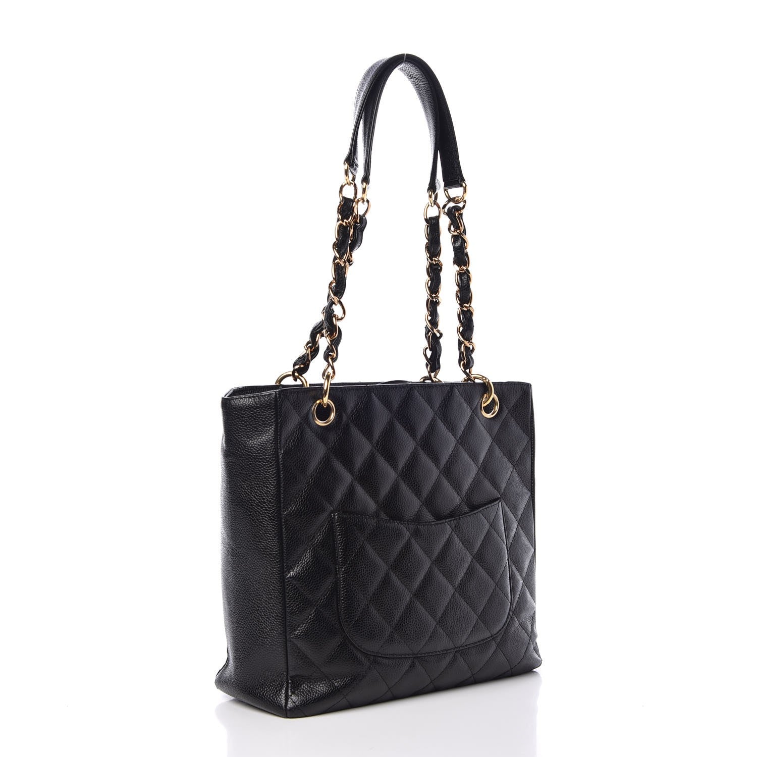 Chanel Caviar Quilted Petit Shopping Tote PST Black 3 of 8