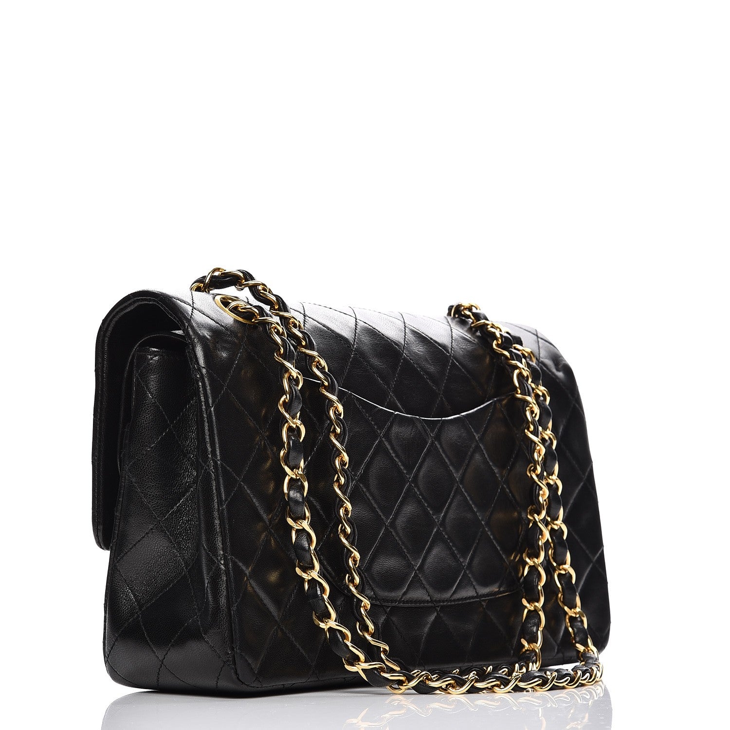 Chanel Lambskin Quilted Medium Double Flap Black 3 of 7