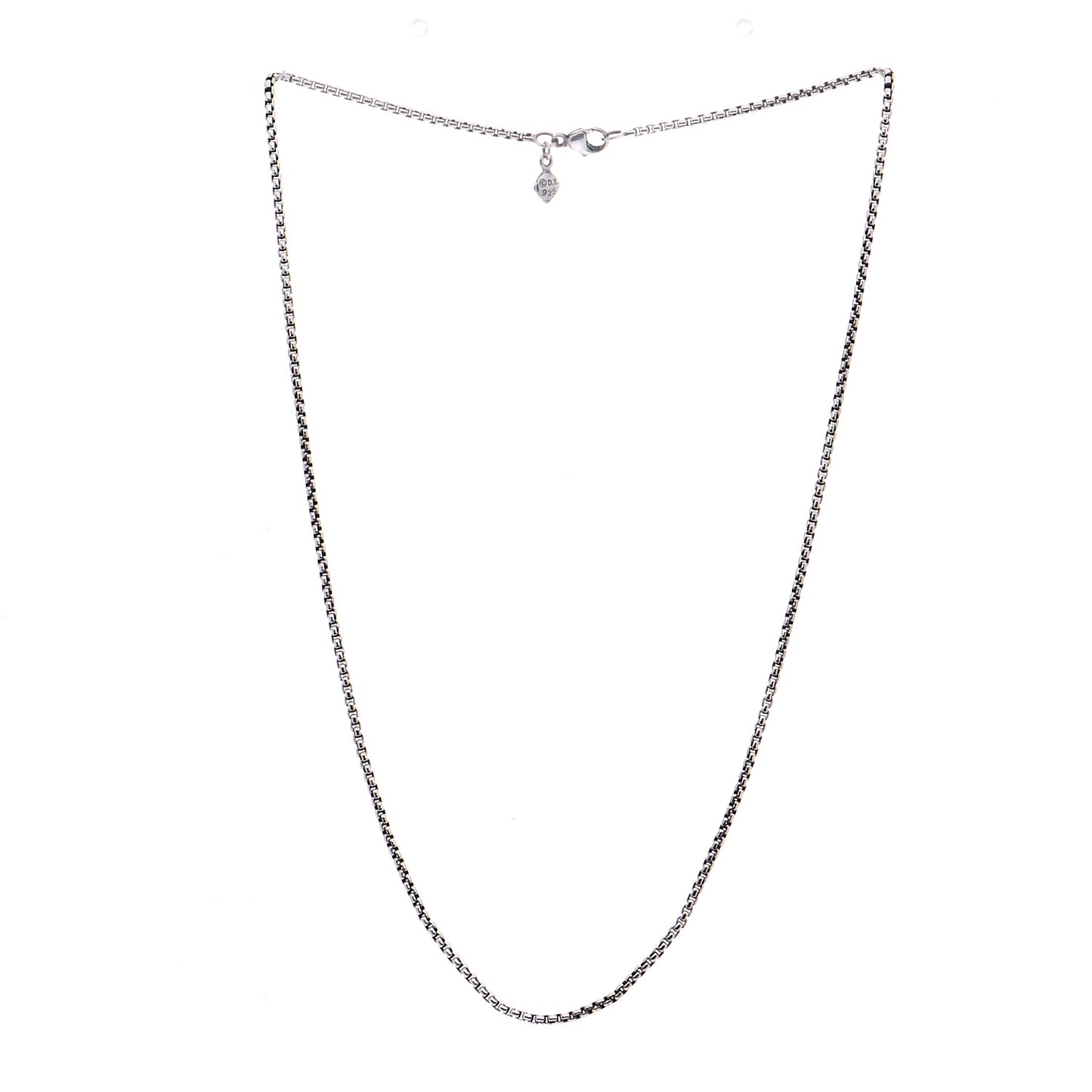 Sterling Silver 1.7mm Baby Box Chain Necklace 18"
