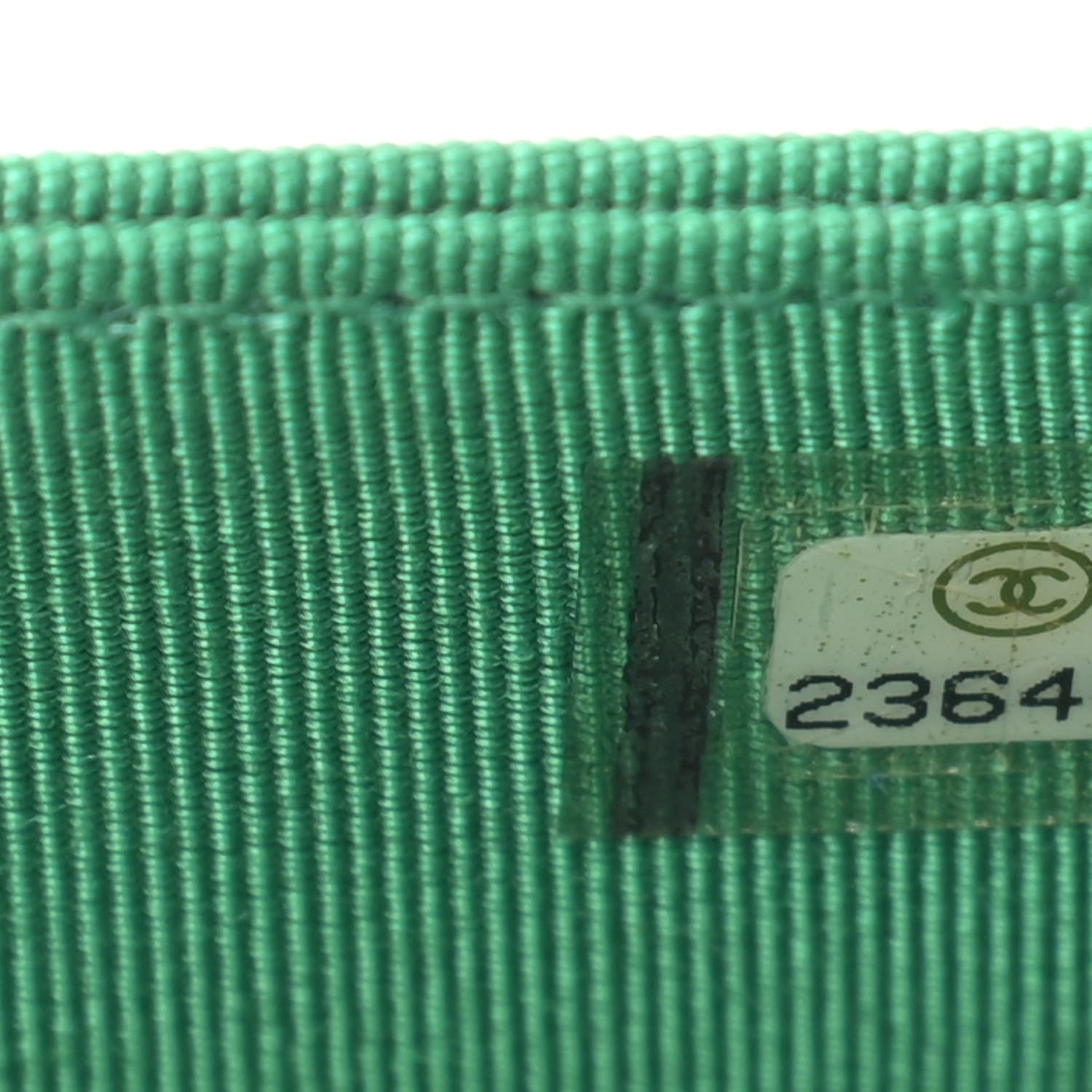 Chanel Tweed Fringe Wallet On Chain WOC Black Green 7 of 11