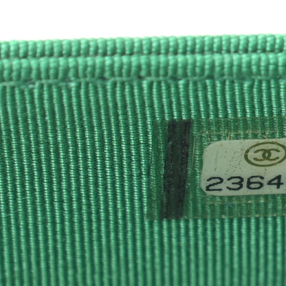 Chanel Tweed Fringe Wallet On Chain WOC Black Green 7 of 11