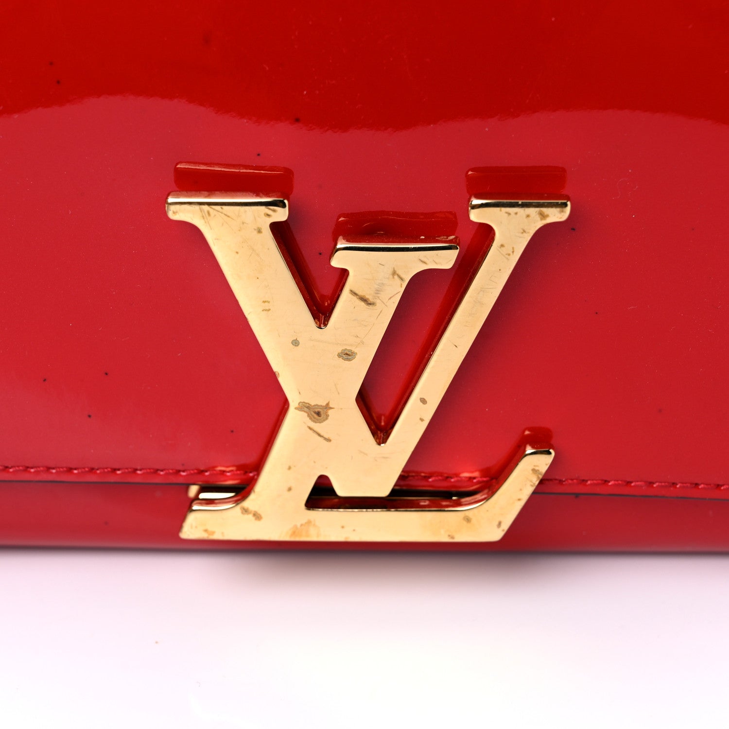 Louis Vuitton Patent Louise Clutch Cherry 9 of 21