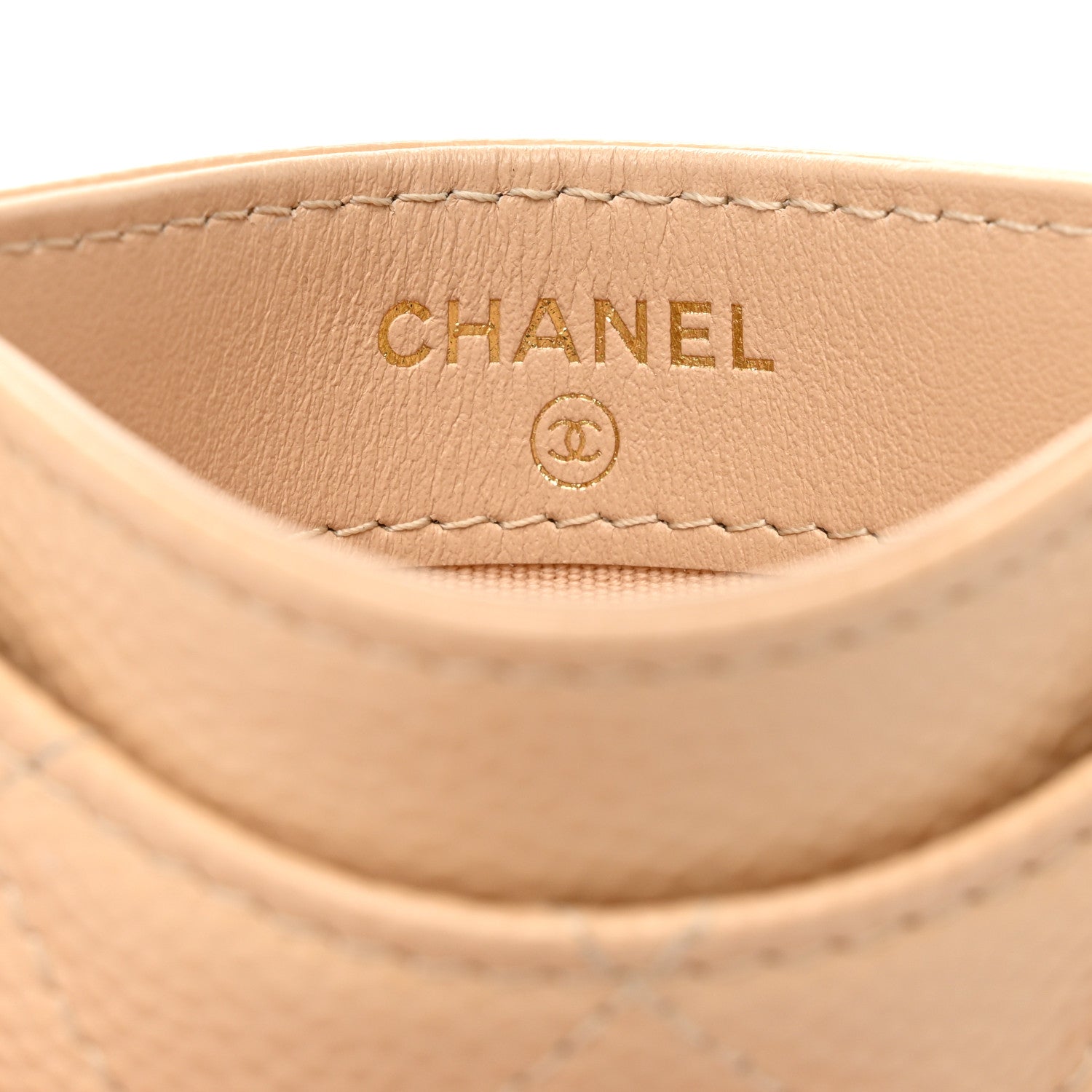 Chanel Caviar Quilted Card Holder Beige 6 of 8